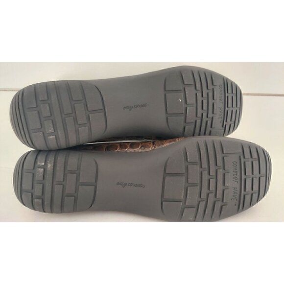 Easy Spirit Purpose Croc Embossed Brown Loafers/NWOB, 12M - Picture 7 of 8